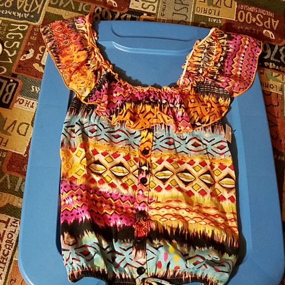 Lived To Be Spoiled Off Shoulder Drawstring Top - Picture 1 of 5